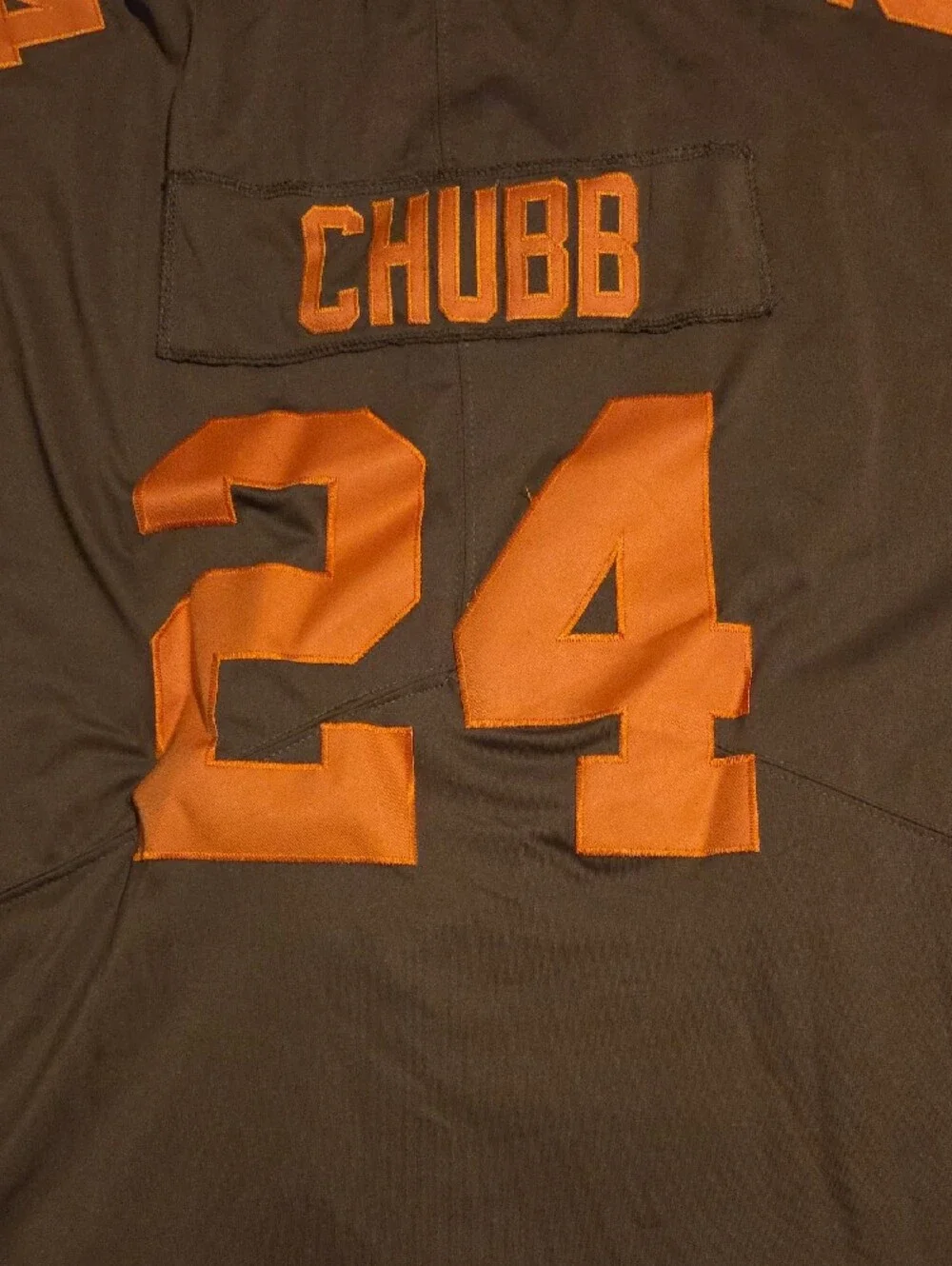 Nike Brown and Orange #24 Browns Football Jersey- Mens Xxxl